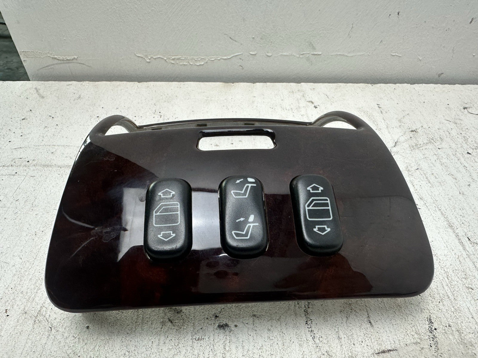 Original Mercedes CL W215 Mittelkonsole Blende Hinten A2156805339 Wurzelnuss