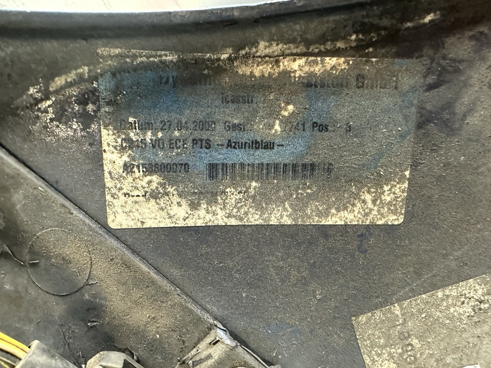 Mercedes Benz W215 CL Stoßstange Vorne Azuritblau Original A2158800070