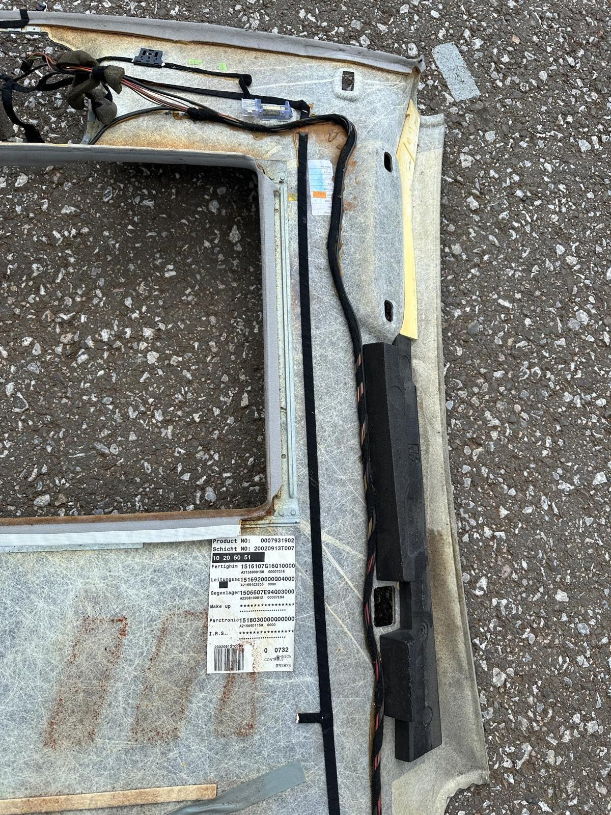 Mercedes Benz CL 500 C215 Dachhimmel Dachverkleidung Formhimmel Grau 2156900150