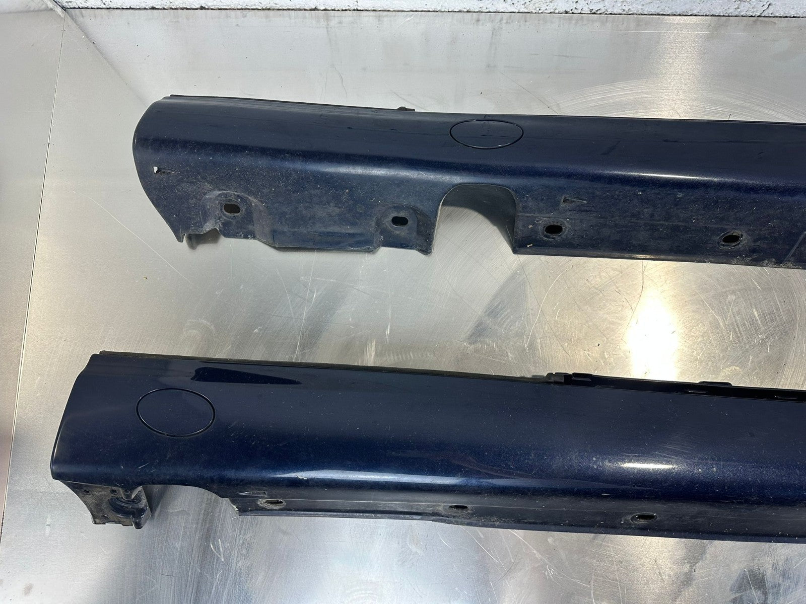 Mercedes-Benz CL W215 C215 Schwellerverkleidung links + rechts Azuritblau 366