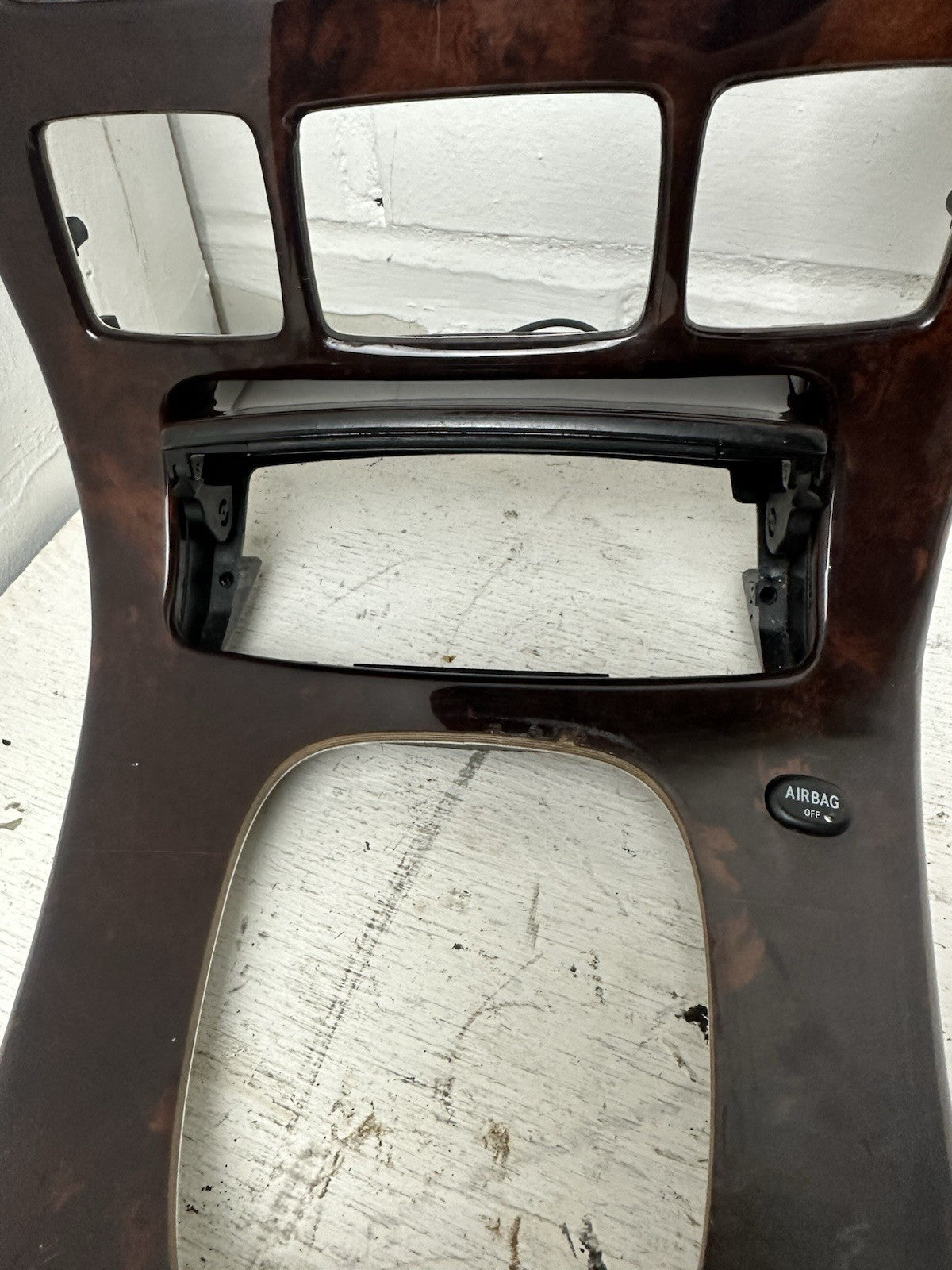 Mercedes W215 Holz Verkleidungen Mittelkonsole Wurzelnuss 2156800539