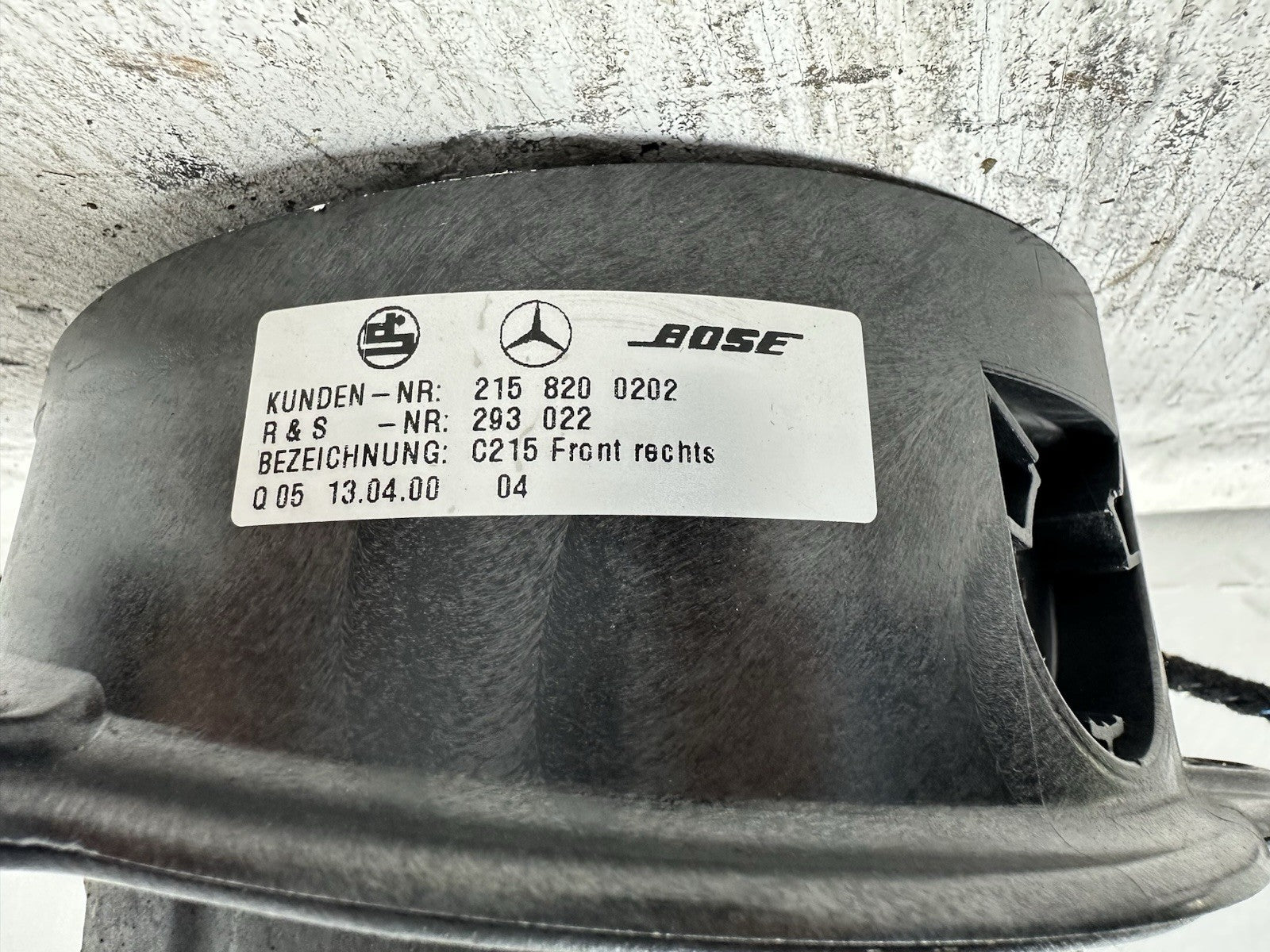 Mercedes-Benz CL C215/W215 Benzin Vorne rechts Lautsprecher Tür vorne Bose