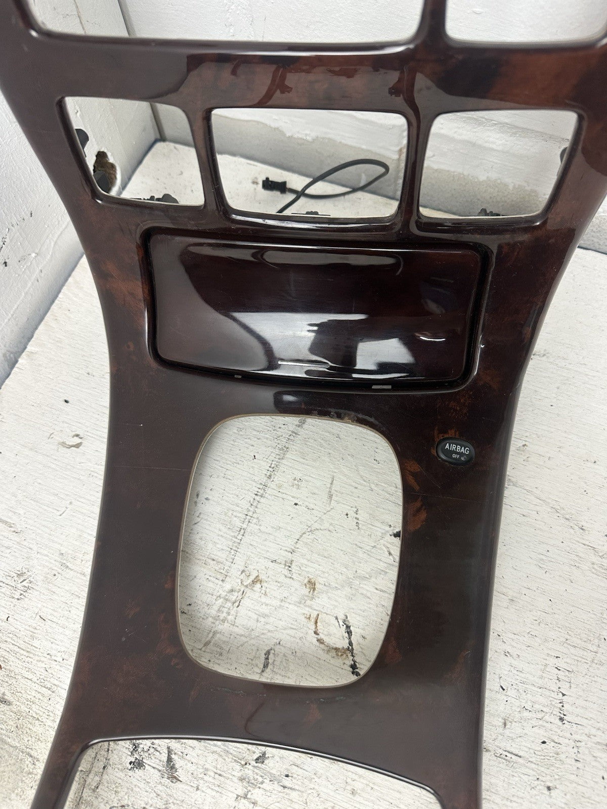 Mercedes W215 Holz Verkleidungen Mittelkonsole Wurzelnuss 2156800539